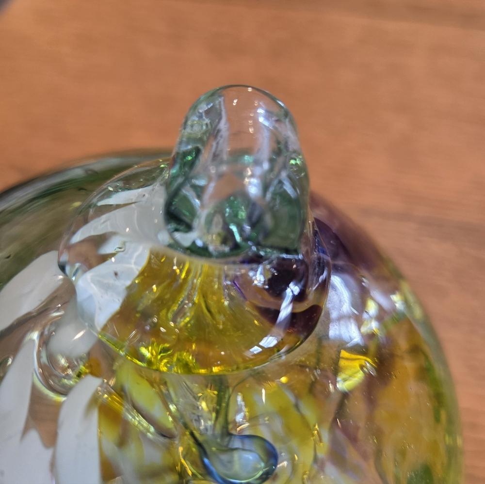 Kitras Hand Blown Art Glass Tree Of Life Enchantment 6" Large Orb Ball Ornament - Picture 10 of 12